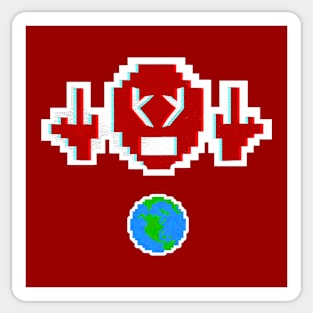 F*CK EARTH (red) Sticker